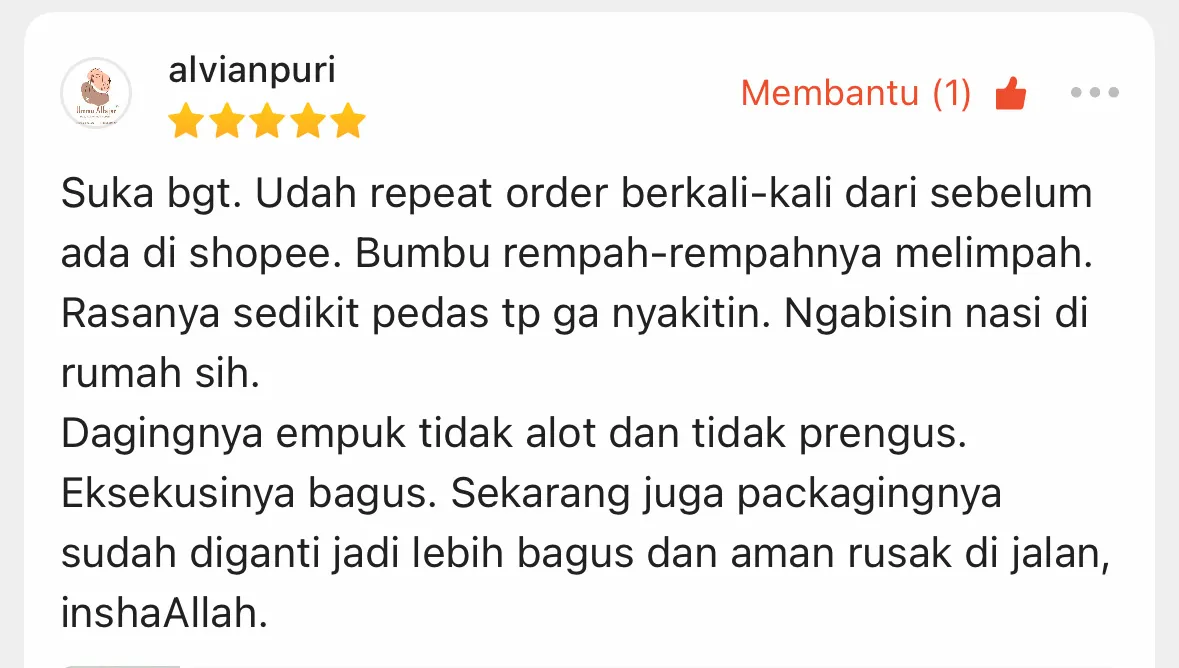 Ulasan pelanggan 1